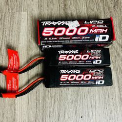 Traxxas 3 Cell 5000 Mah Batteries 