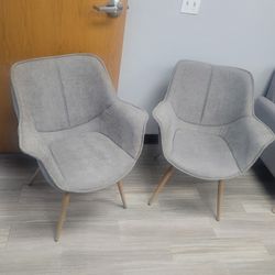 Modern fabric chairs - set of 2 (Gray)