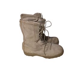 Vibram Gore-tex  Beige Size 9.5 W Military Steel Toe Boots