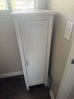 White Wood Storage Cabinet