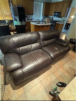 Leather Recliner Set