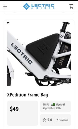 Lectric Xpedition Frame Bag