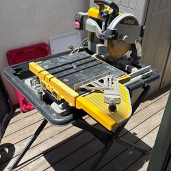 Dewalt Tile Saw 10” Blade With Stand