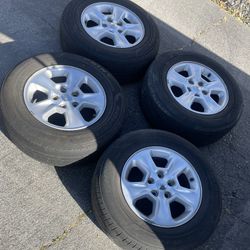 4 - 245/70r17 Jeep Rims 17 Inch Wheels 5x5 5x127 With Tires