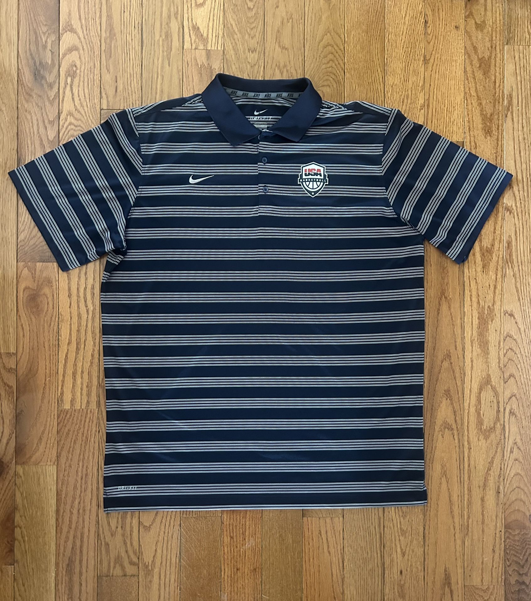 USA Basketball Nike Striped Polo Shirt Size 2XL