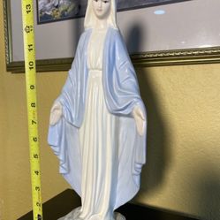Virgin Mary statue Large Religious Mary statue antique outdoor decor mother Mary porcelain on clearance