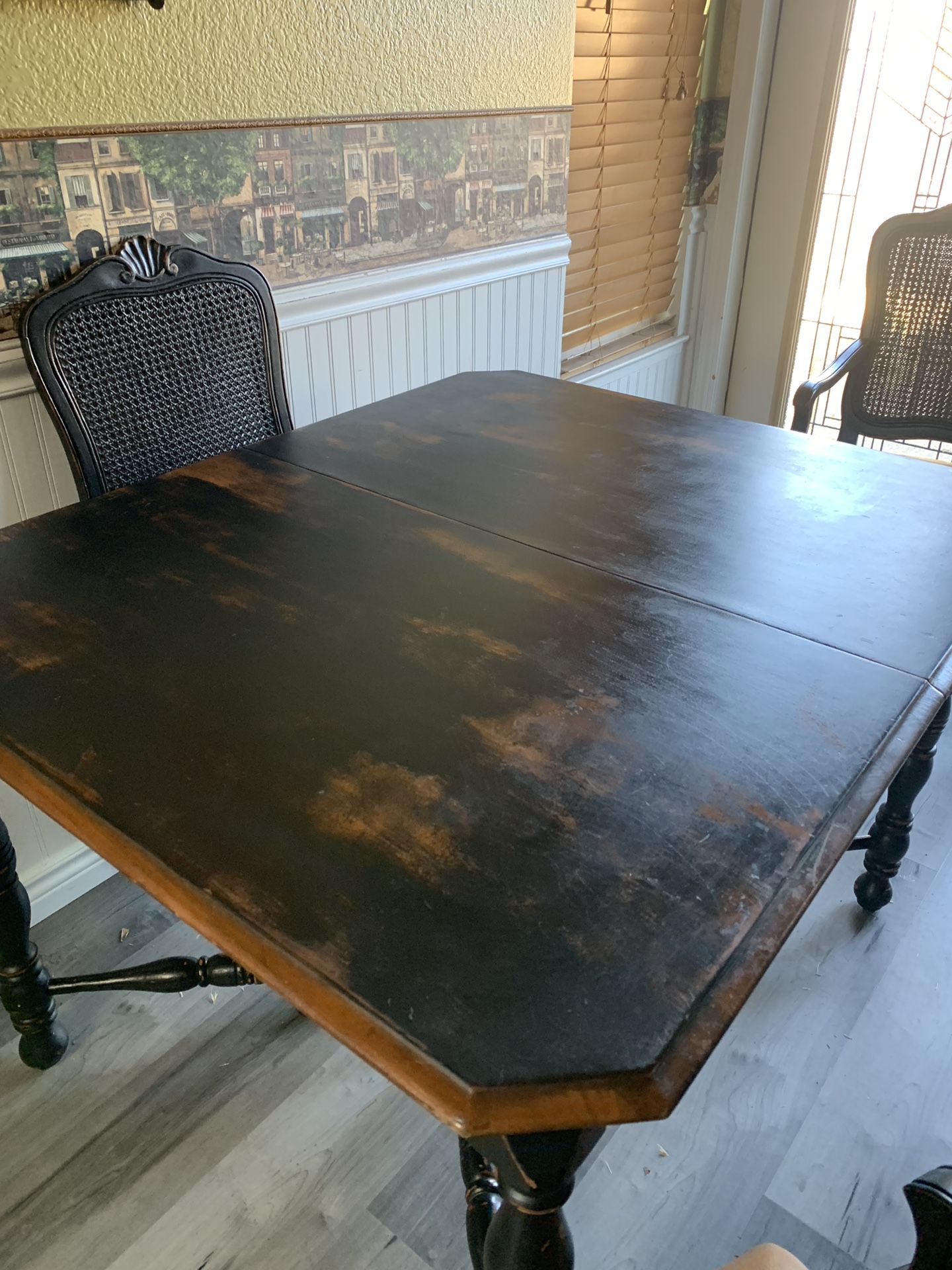 Farm style antique dining room table