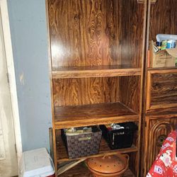 2 Large Wooden Bookshelf 