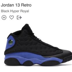 ***Jordan Retro 13 Black Hyper Royal $200 OBO Sz 12!!***
