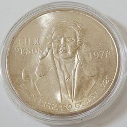 Mexico Coin Cien Pesos 1978 .720