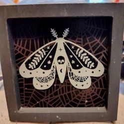 Halloween Moth 2" Picture Print With Frame 