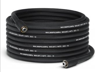 Pressure Washer Hose 50ft - 1/4" Flexible Power Washer Hose Kink Resistant,3800 PSI M22-14&15mm High Tensile Wire Braided Extension Replacement Hose