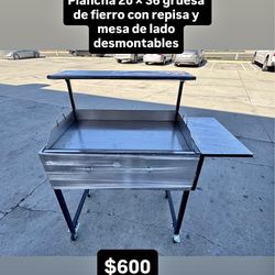 plancha para tacos Pupusas hamburguesas Hot Dogs 20 × 36