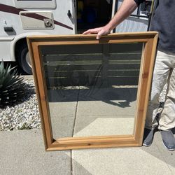 Large Antique Mirror 33.25” X 38.5”
