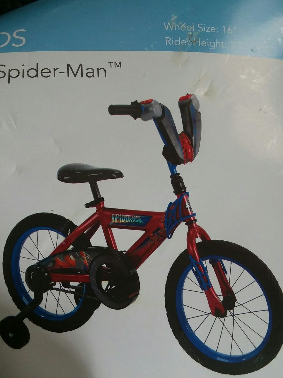 16" spider-man bike new