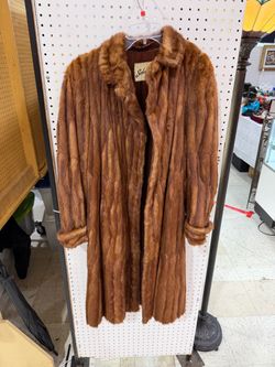 Vintage Scholls Furs Full Length Mink Fur Coat Classic Elegance Size S/M