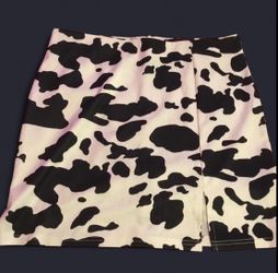 Cow Print Mini Skirt size s/m