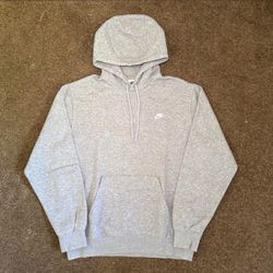 Nike Club Fleece Pullover Hoodie Grey