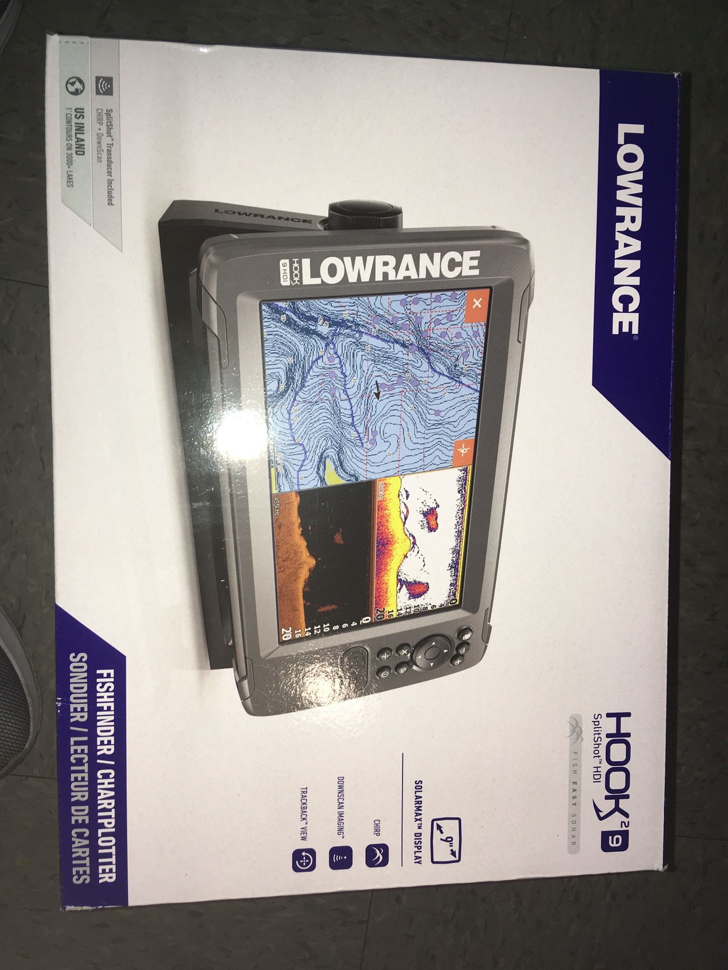 Lowrance Hook2 9 Splitshot with US Lakes Maps BRAND NEW IN BOX