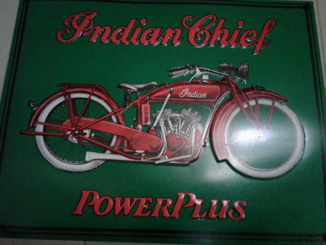 Indian Motorcycle Metal Sign