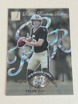 2025 Panini Donruss Tyler Shough Rated Rookies Retro Holo RC #14 Saints