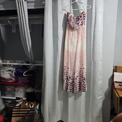New/Unworn Maxi Dress - Multi Color, Pink, Gray, White, Black