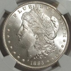 1885-CC Morgan Silver Dollar Carson City Uncirculated