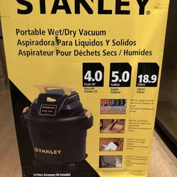 Stanley Portable, Wet, Dry Vacuum. NEW In box!
