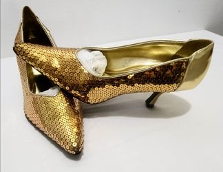 Women's gold heels