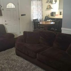 Oversized Couch and Loveseat 