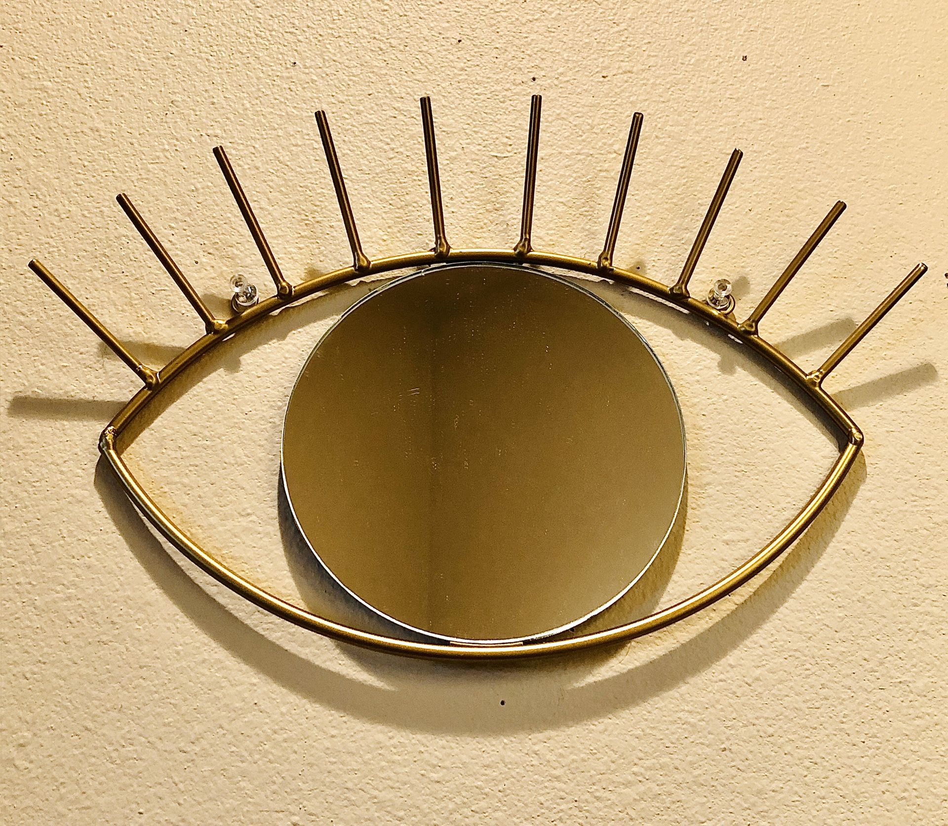 Hanging Gold Eye Mirror