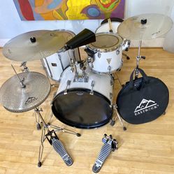 OCDP Pearl Export Mixed complete drum set new quiet cymbals PDP hihat & bass pedal $475 cash in Ontario 91762. 22” bass 14”CB Snare 12” 16” toms stick