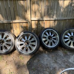Set Of 24 Inch Rims and 19 Inch Rims