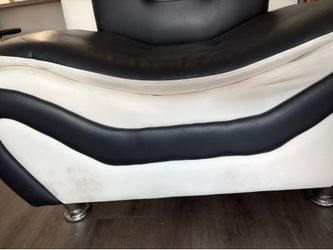black and white leather couches