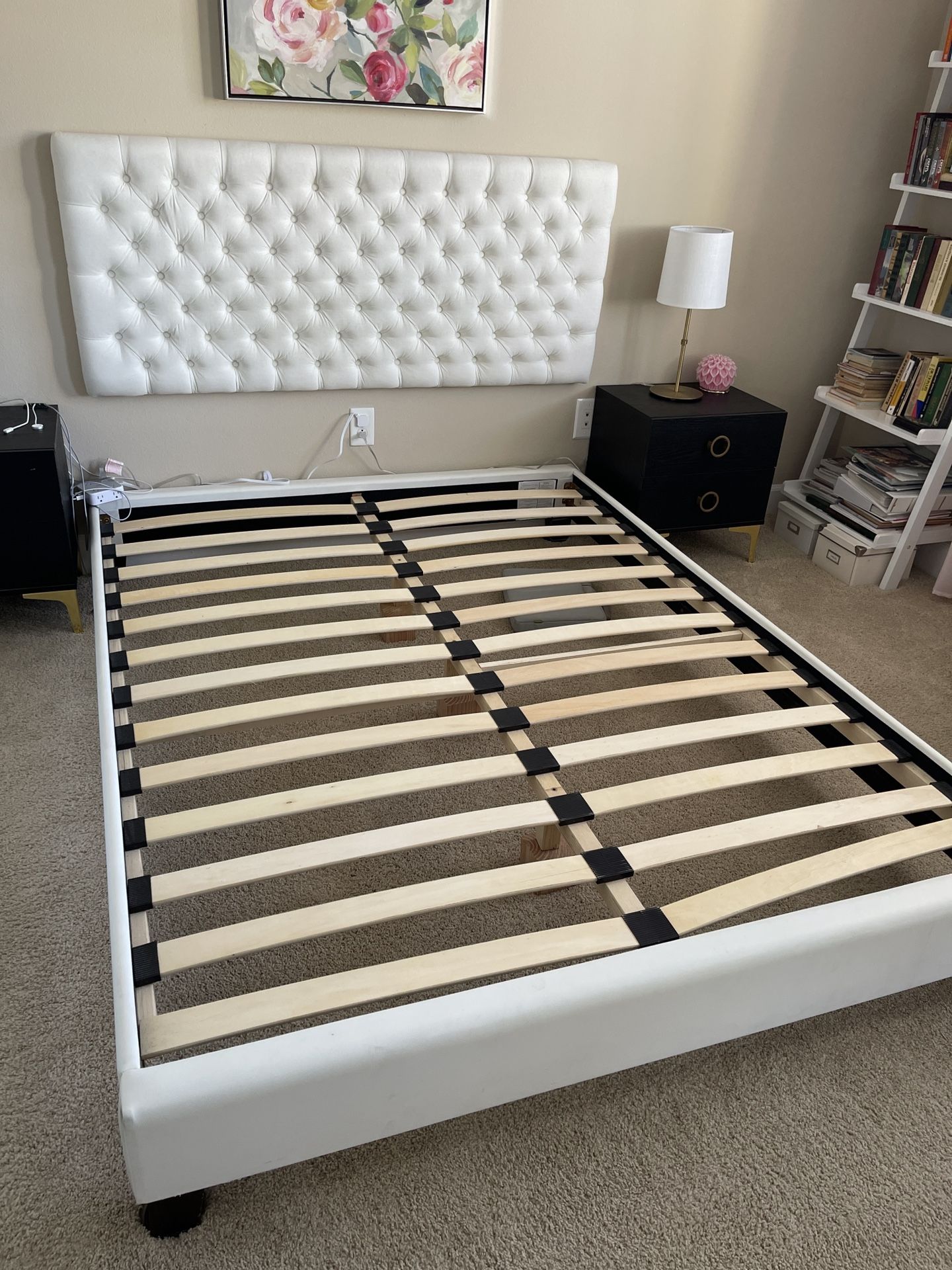 Queen platform bed frame