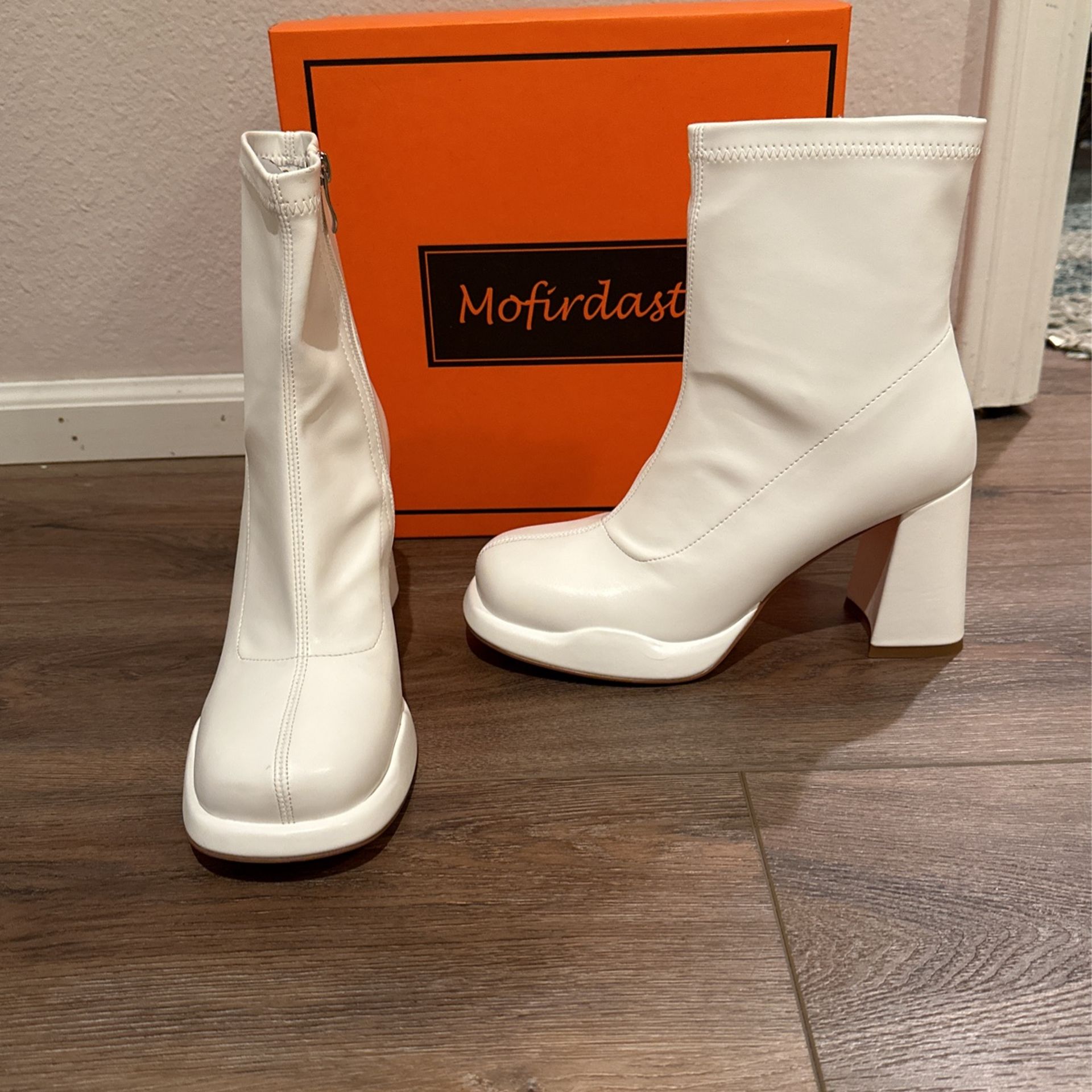 Pure White Boots