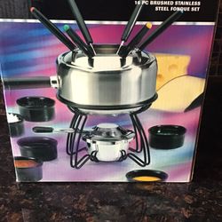 STAINLESS STEEL FONDUE SET