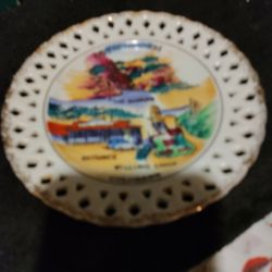 Vintage Lattice Edged Plate Cave Of The Winds Colorado