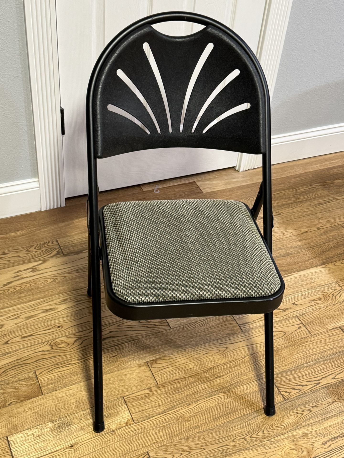 FurnitureSudden Comfort Black Lace Comfort Back Folding Chair 1 Only
