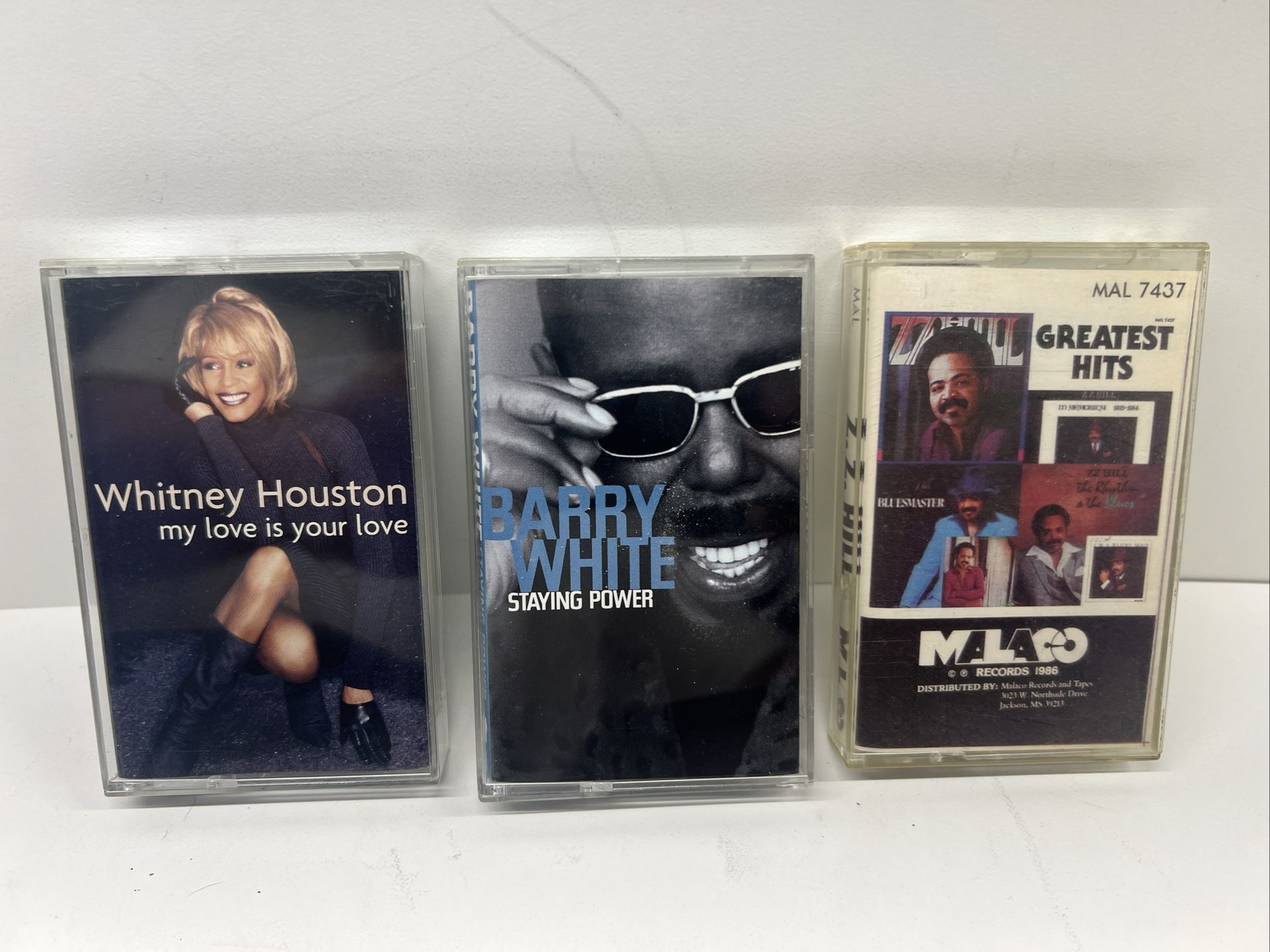 Whitney Houston Barry White ZZ Hill Cassette Tape Lot