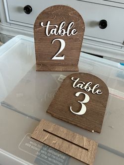 Rustic Table Numbers