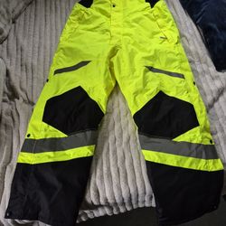 Ergodyne GloWear 8928 Insulated Thermal Bib Overalls, High Visibility, Weather-Resistant