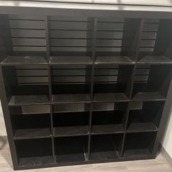 16 Shelf Dark Brown Bookcase