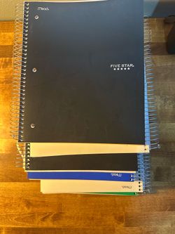 8 Five star Notebooks 5 subject