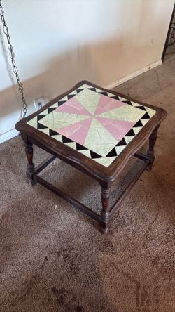 Vintage style mosaic side table