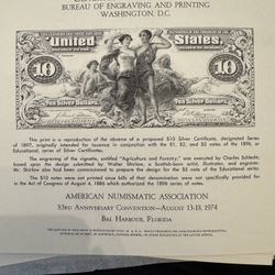 $10 Silver Certificate - Print