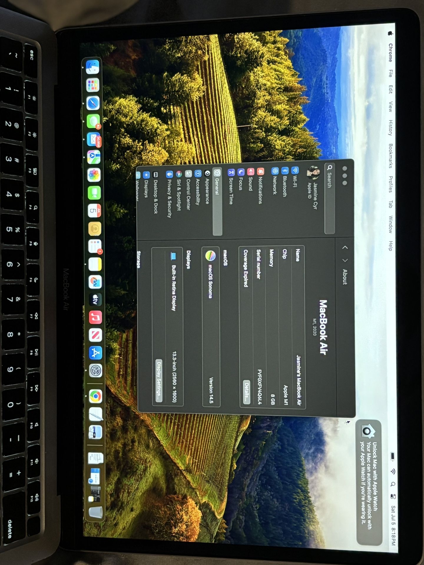 M1 2020 Apple MacBook 13"