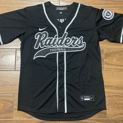 Oakland Raiders Baseball Style Jersey Jim Plunkett
