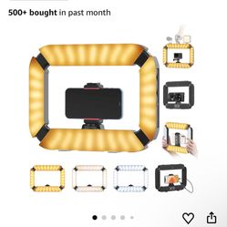 Smartphone Video Rig PICTRON U200 Handheld LED Ring Light Selfie Light Phone Video Stabilizer for Camera, Smartphone, Action Camera, YouTube, Setup, F