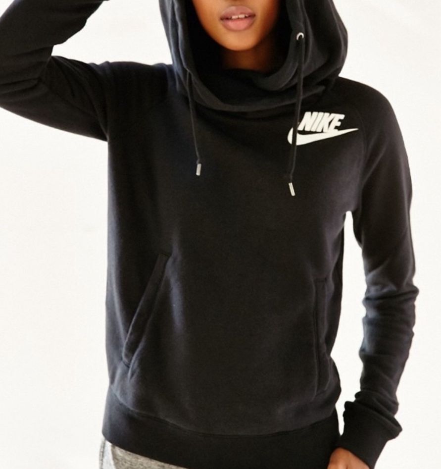 Nike Women's Black Funnel Neck Hoodie Size S 